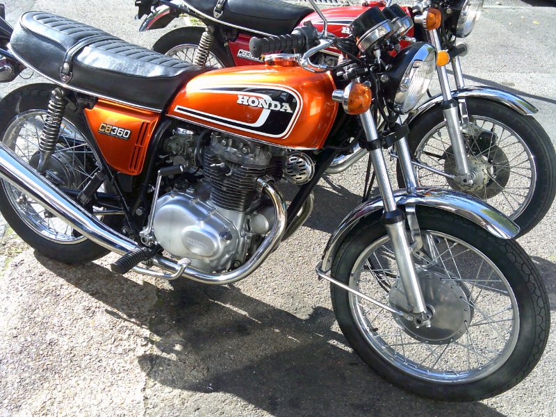Orange Honda CB CB360